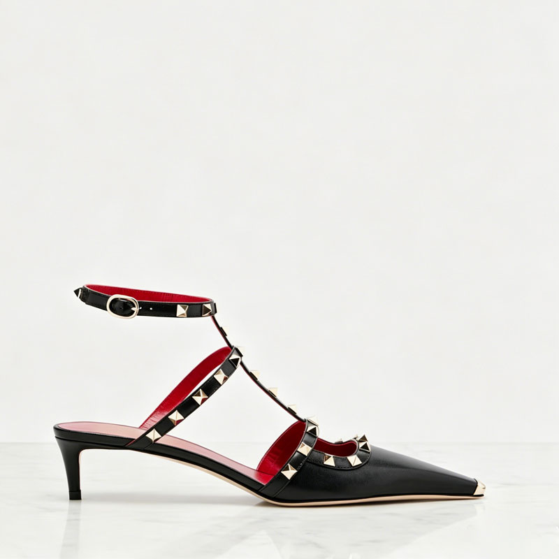 Women'S Fashion Show - 2026 Women's Rivet Low Heel Square