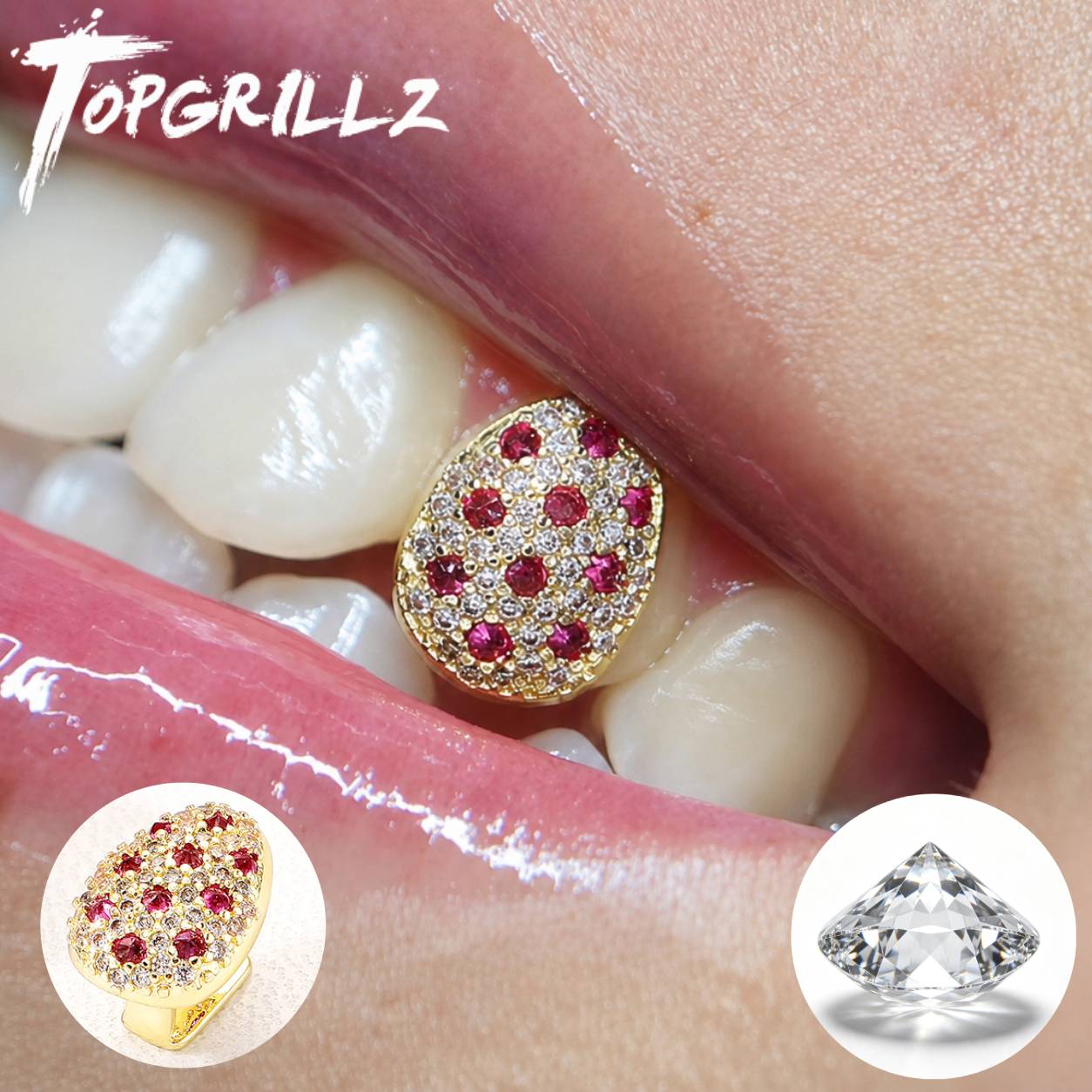 Women'S Fashion Visor - TOPGRILLZ Mixed Pink & Clear CZ