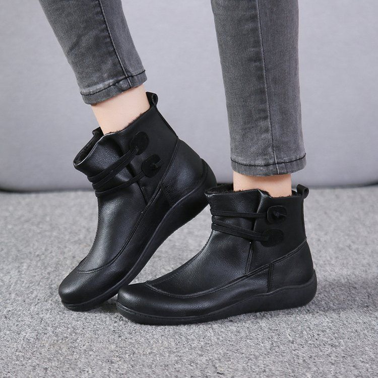Women Vintage Round Toe PU Lea - Women'S Fashion Riding Boots 评论和价格