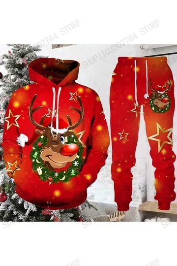 Cute Reindeer Elk Hoodie Pant  - Women'S Fashion Hoodies 评论和价格