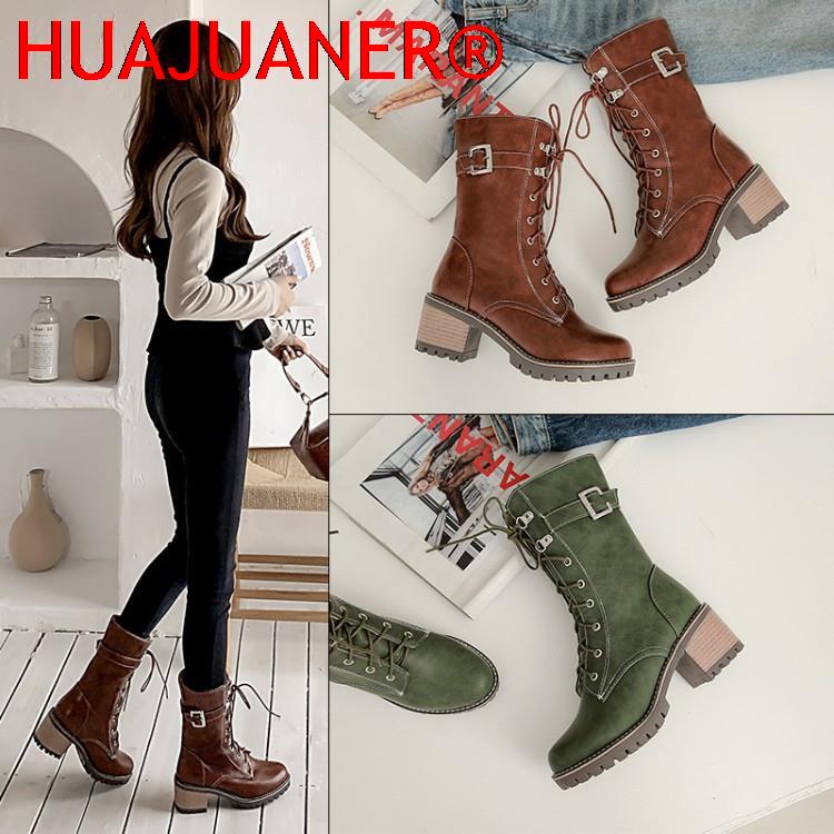 HUAJUANER 2026 Big Size 45 Aut - Women'S Fashion Riding Boots 评论和价格