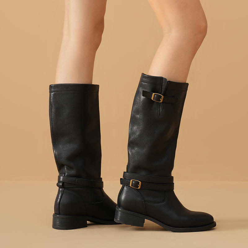 BEAUTODAY Long Boots Women She - Women'S Fashion Leather Boots 评论和价格