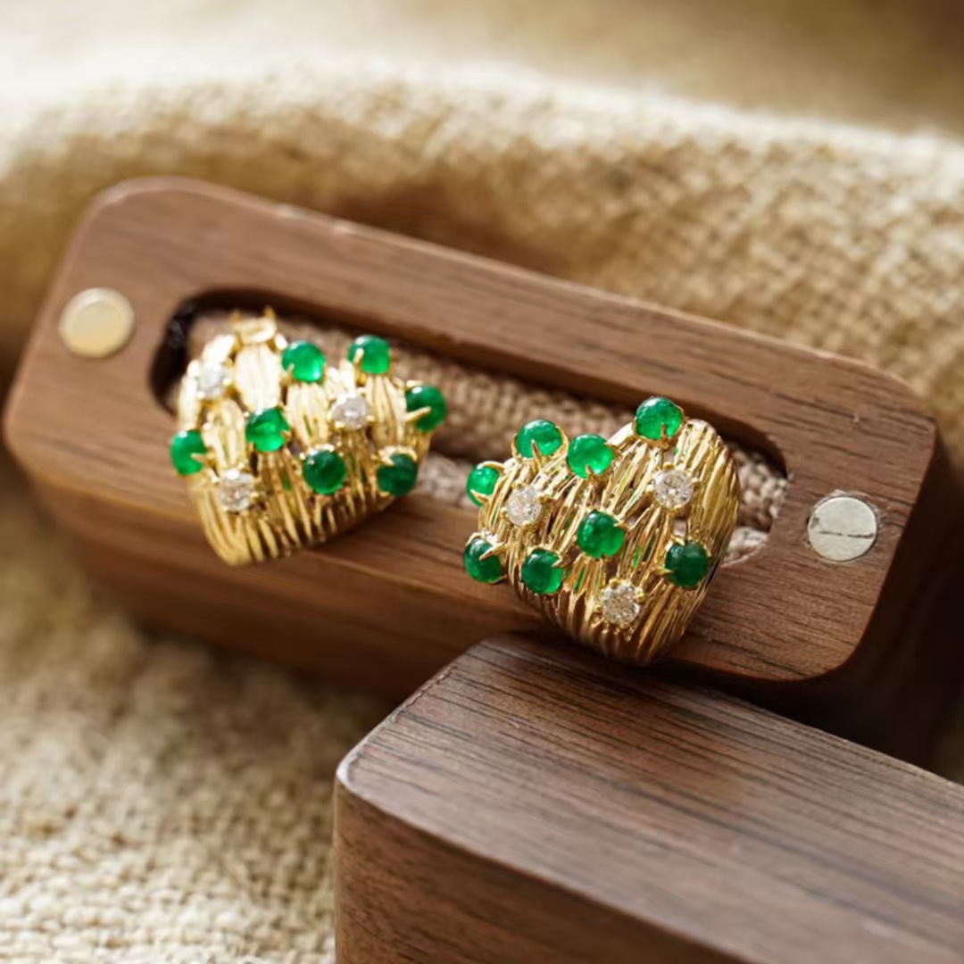 Retro14K Gold Filled Emerald D - Women'S Fashion Victorian 评论和价格