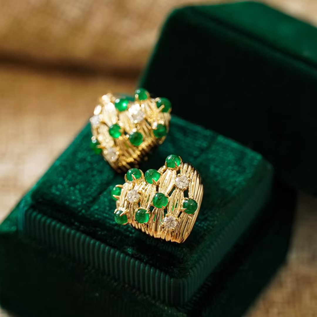 Retro14K Gold Filled Emerald D - Women'S Fashion Victorian 评论和价格
