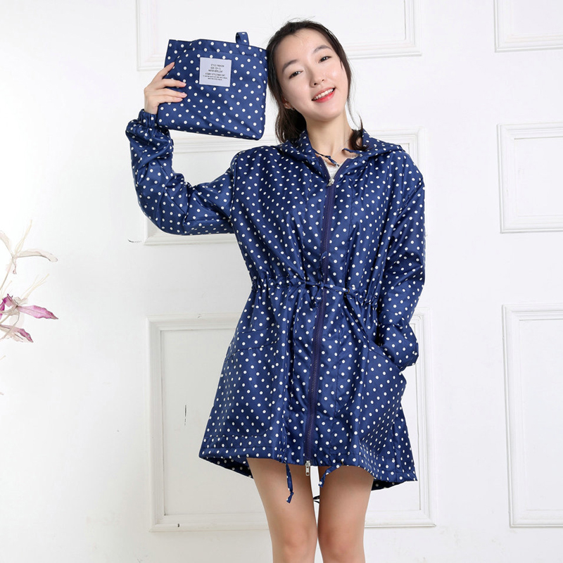 Fashion Dot Print Women Rainco - Women'S Fashion Raincoat 评论和价格