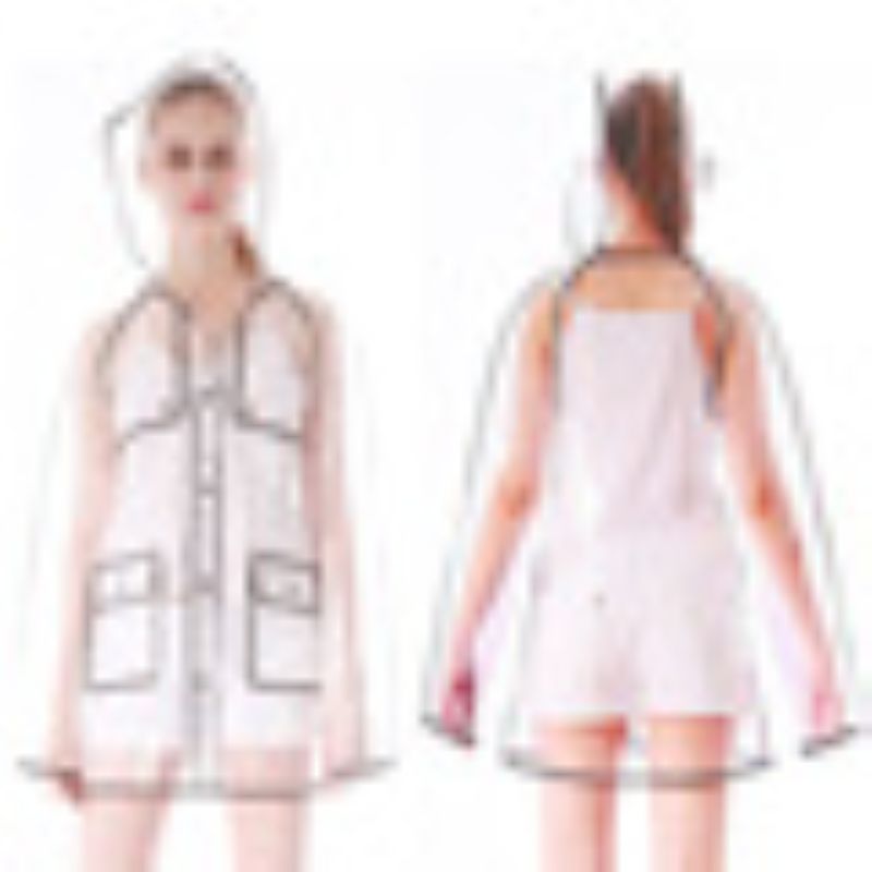 2PC Fashion Adult Women Transp - Women'S Fashion Raincoat 评论和价格
