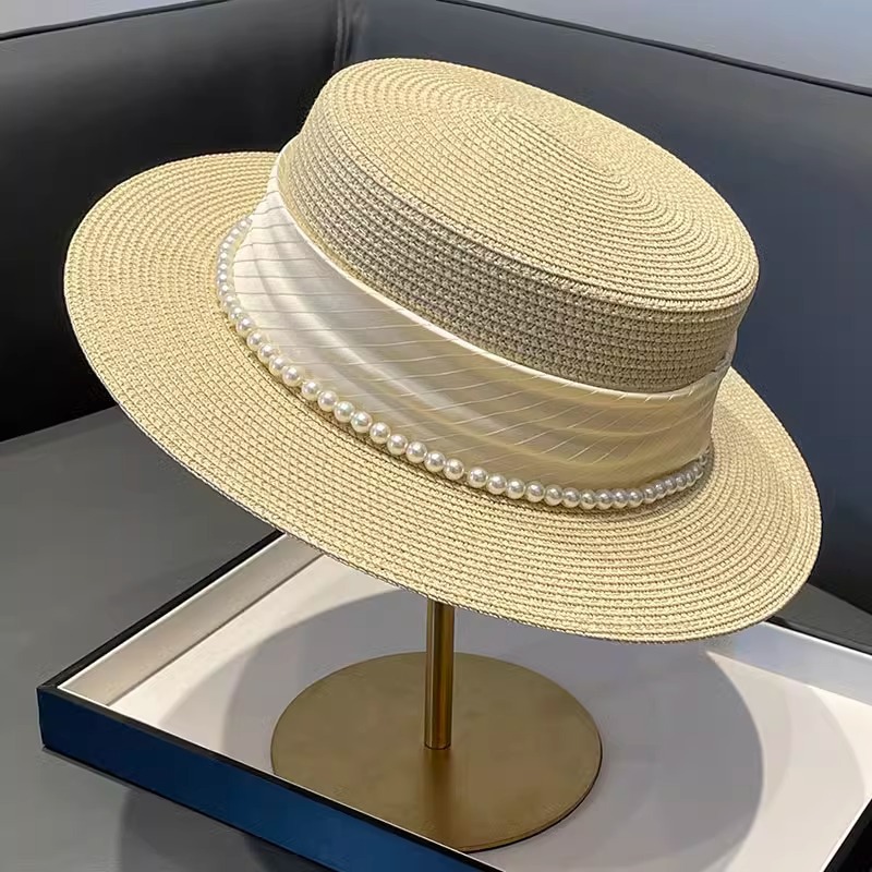 2025 New Style Hat Retro Flat  - Straw Hat Summer 评论和价格