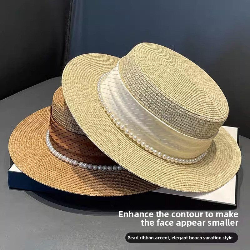 2025 New Style Hat Retro Flat  - Straw Hat Summer 评论和价格