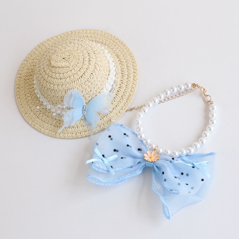 Cute Summer Pet Straw Bucket H - Straw Hat Summer 评论和价格