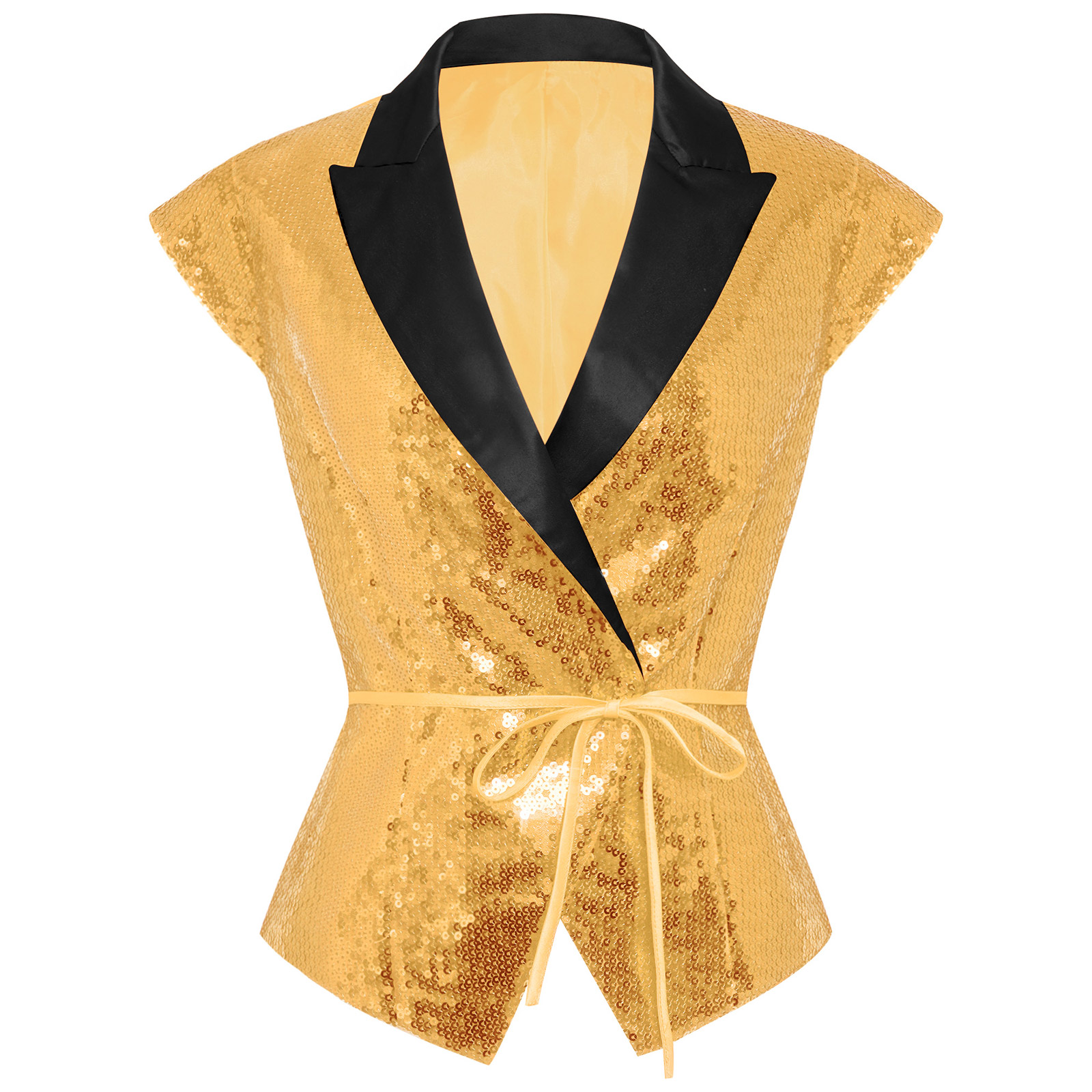 Women Sequin Vest V-neck Label - Women'S Fashion Labels 评论和价格