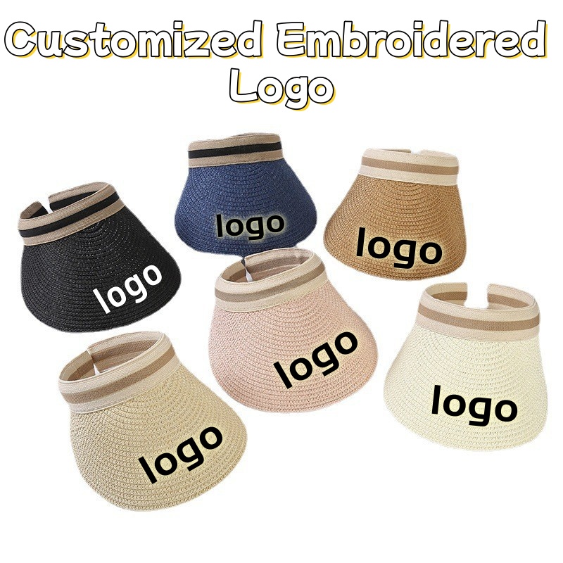 Customized Embroidered Logo Ou - Straw Hat Summer 评论和价格