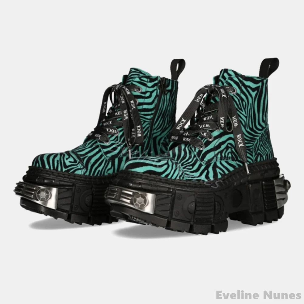 Retro Contrast Color Leopard P - Women'S Fashion Leather Boots 评论和价格