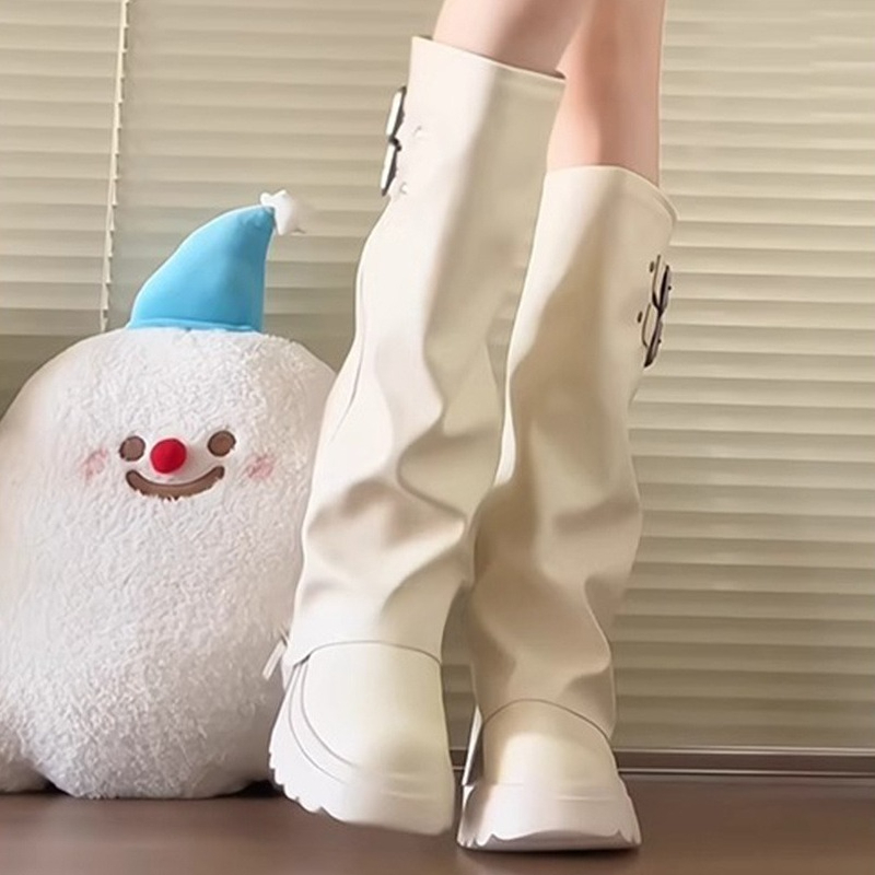 Punk Style Splicing Thick Bott - Women'S Fashion Riding Boots 评论和价格