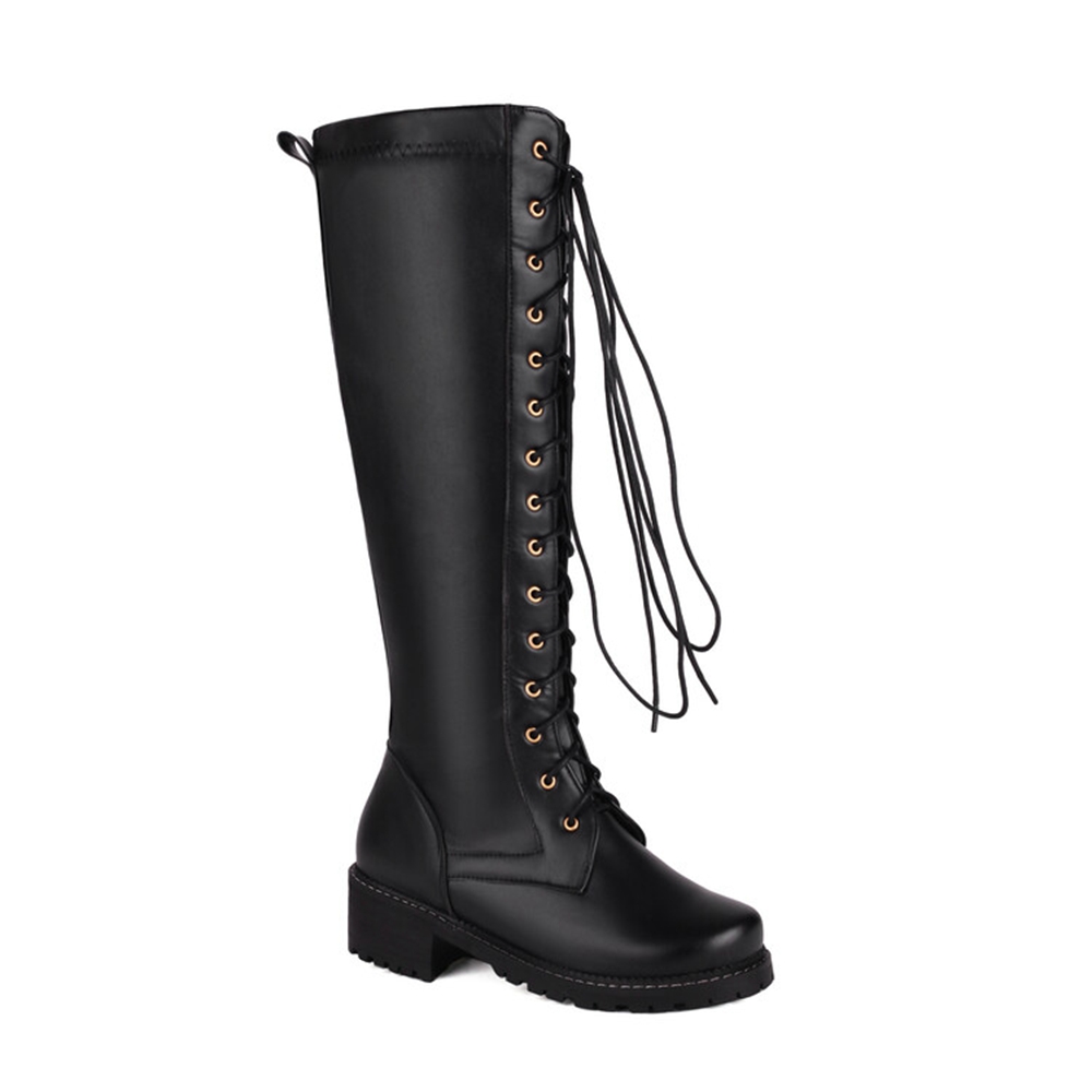 Size 33-50 Women Leather Knee  - Women'S Fashion Riding Boots 评论和价格
