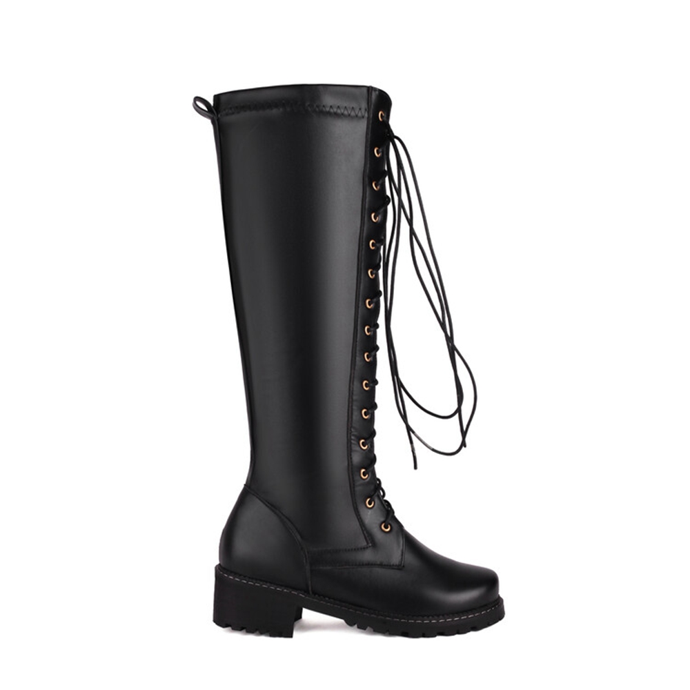 Size 33-50 Women Leather Knee  - Women'S Fashion Riding Boots 评论和价格