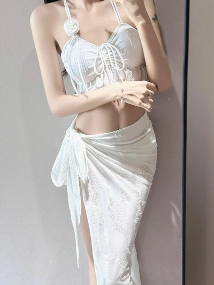Ladies Floral Two Piece Swimsu - Women Fashion Outfits 评论和价格