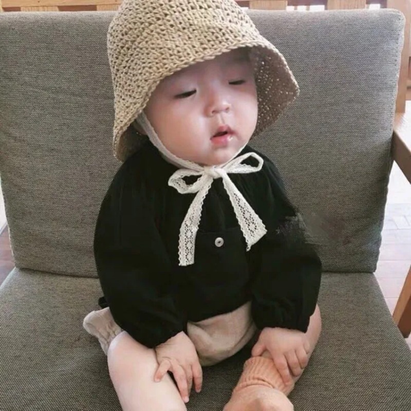 Summer Korean Baby Boy Girl St - Straw Hat Summer 评论和价格