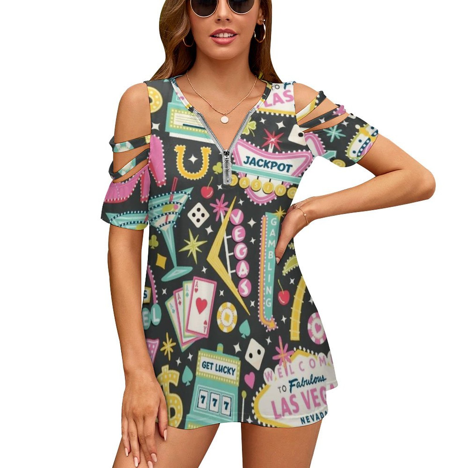 Viva Las Vegas Women's T-Shirt - Women Fashion Vector 评论和价格