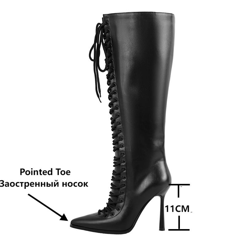 Onlymaker Pointed Toe Lace Up  - Women'S Fashion Leather Boots 评论和价格