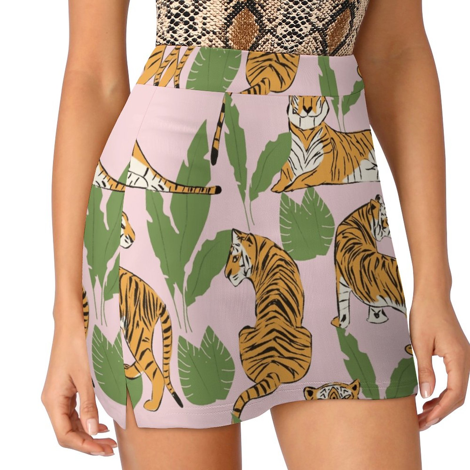 Tiger Pattern 008 Women's skir - Women Fashion Vector 评论和价格