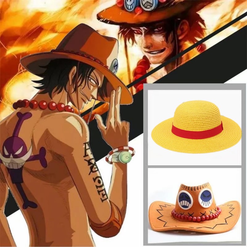 Anime Luffy Straw Hat for Men  - Straw Hat Summer 评论和价格