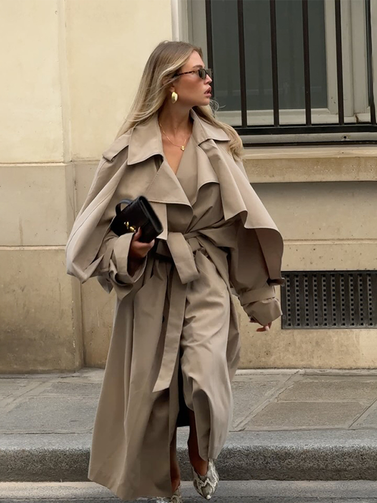 Women's Lace Up Long Trench Co - Women'S Fashion Raincoat 评论和价格