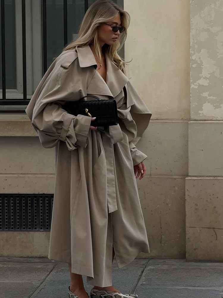 Women's Lace Up Long Trench Co - Women'S Fashion Raincoat 评论和价格