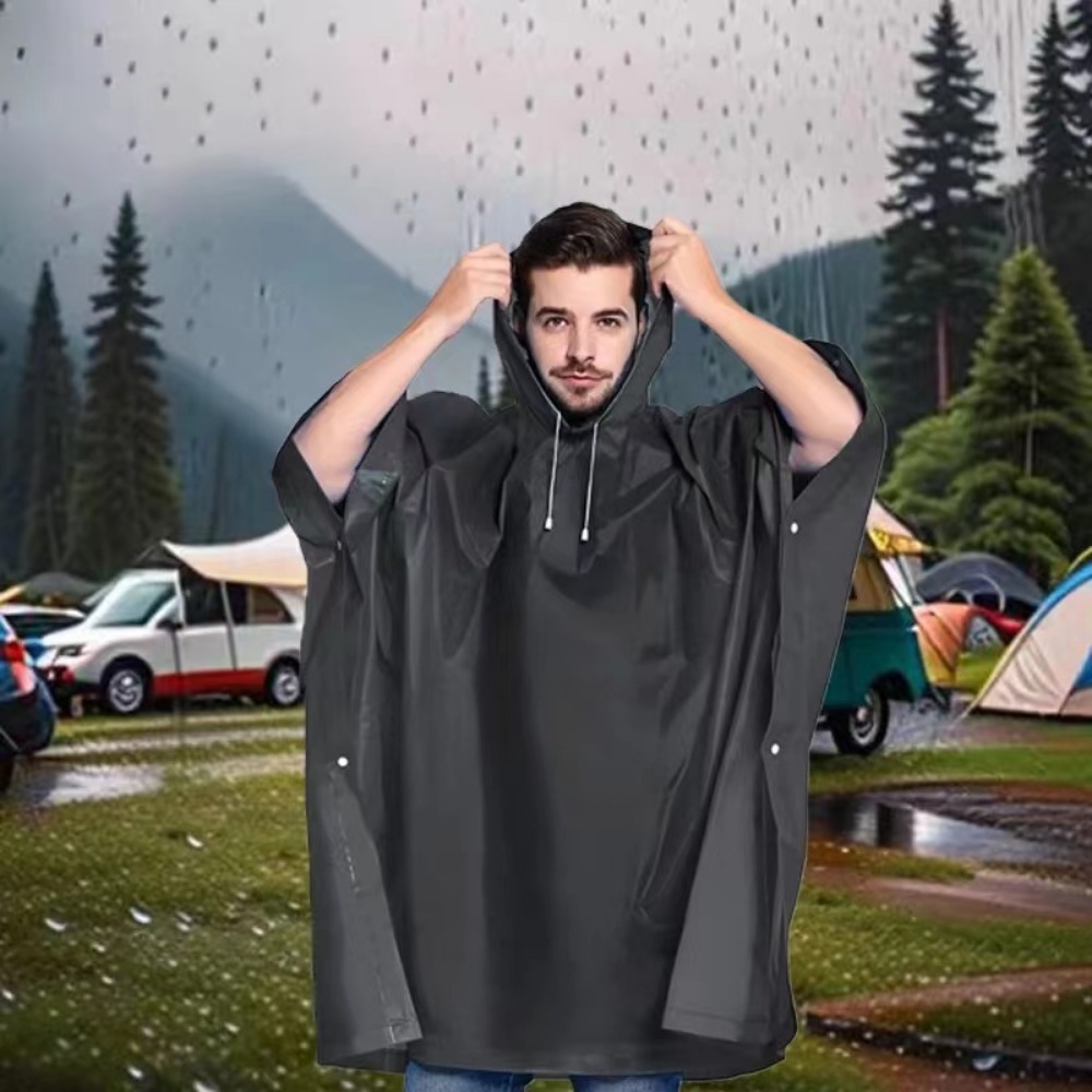 Black Fashion Adult Waterproof - Women'S Fashion Raincoat 评论和价格