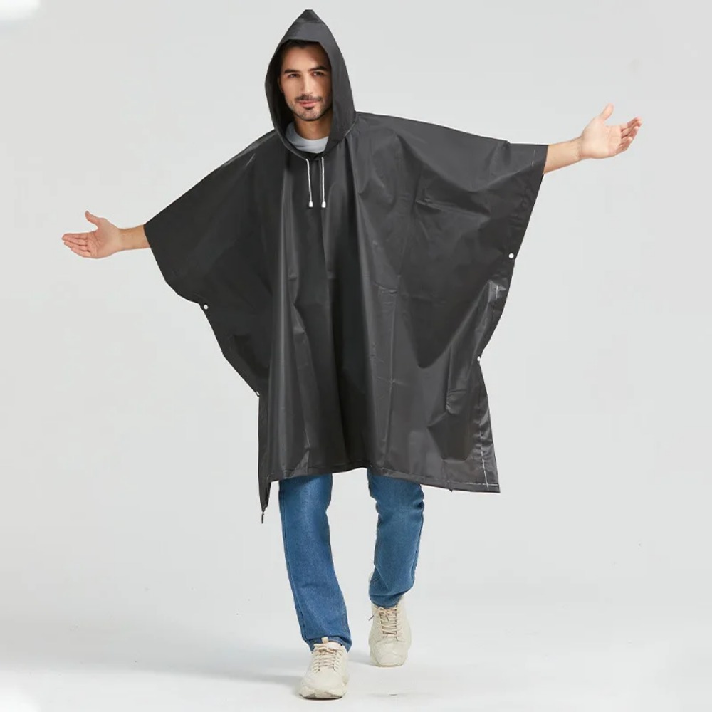 Black Fashion Adult Waterproof - Women'S Fashion Raincoat 评论和价格