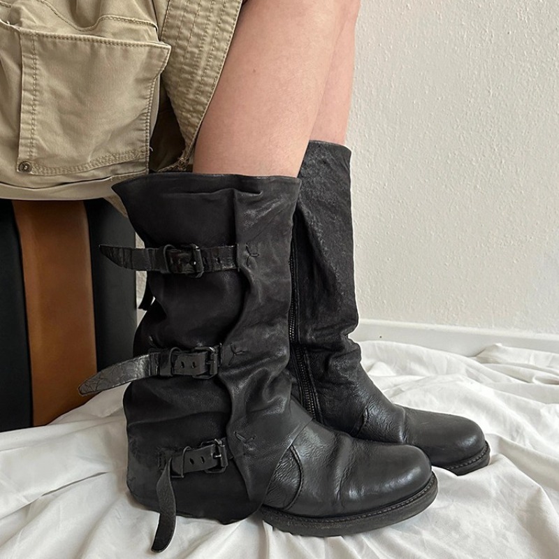 Classic Women Shoes Retro Luxu - Women'S Fashion Leather Boots 评论和价格