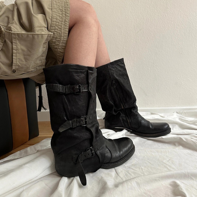 Classic Women Shoes Retro Luxu - Women'S Fashion Leather Boots 评论和价格